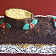 Tronco de Navidad de Crema Pastelera y Chocolate
