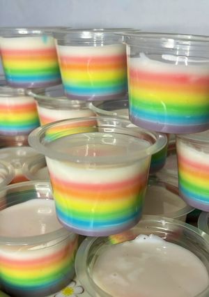 Foto resep Puding Rainbow