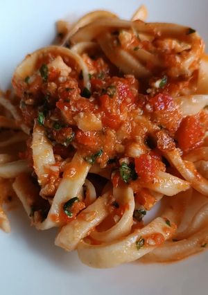 Foto di Tagliatelle con pesto alla trapanese