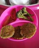 Tortillas de lenteja, zanahoria y avena versión bebe