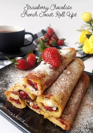 Foto resep Strawberry Chocolate french Toast Roll ups