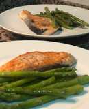 Cena lista en 10 minutos! salmón a la plancha con espárragos trigueros