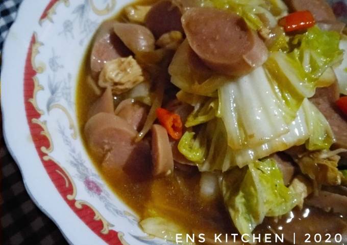 Resep Tumis Sawi Putih Dengan Sosis Dan Ayam Oleh Ens Kitchen Cookpad