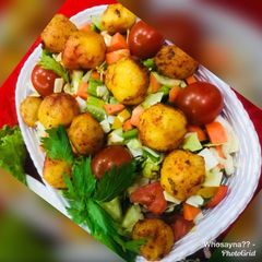A picture of Whosayna’s Baked Chilli Potatoes.