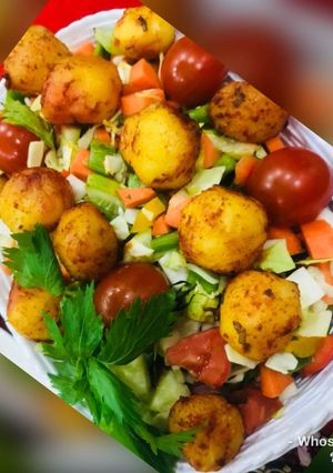 A picture of Whosayna’s Baked Chilli Potatoes.