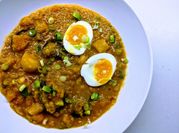 A picture of porridge yam with chicken
