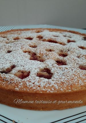 Une photo de Tarte amandine framboises