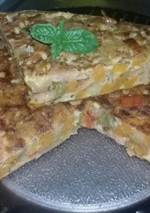 Una foto de Tortilla de vegetales