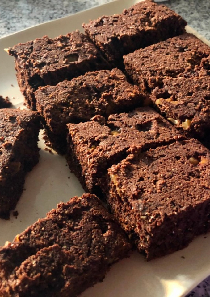 Una foto de Brownie integral súper chocolatoso