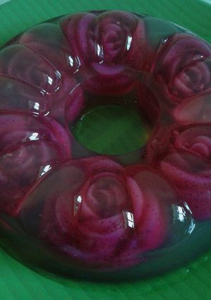 Foto resep Puding Kaca Buah Naga