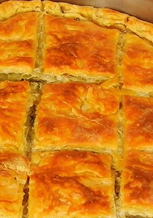 A picture of Spinach, Wild Greens & Feta Greek Pie (a.k.a. Spanakopita).