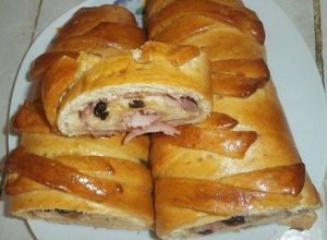 Una foto de Pan de jamón