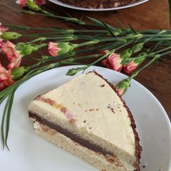A picture of White forest cake.