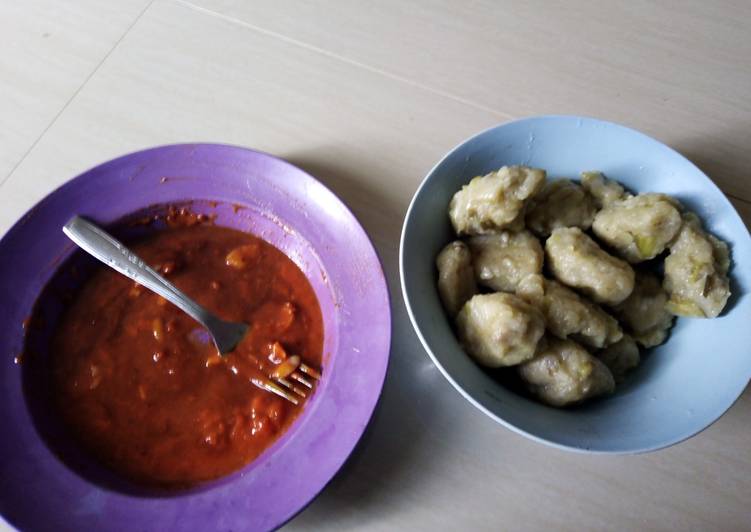 Bumbu Pentol terong saos sambal | Bahan Membuat Pentol terong saos sambal Yang Bikin Ngiler