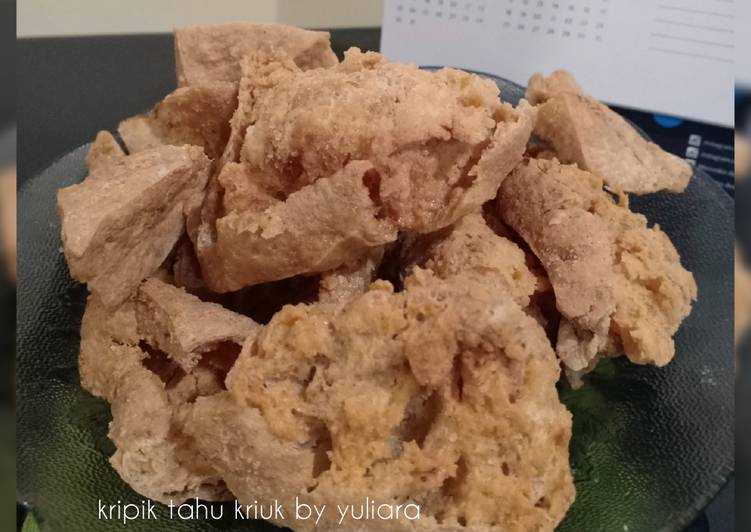 Keripik Tahu Kriuk (3 bahan saja)