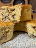Torta matera con crema y nueces