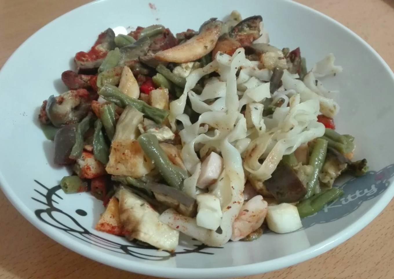 Berenjena al horno con tallarimis