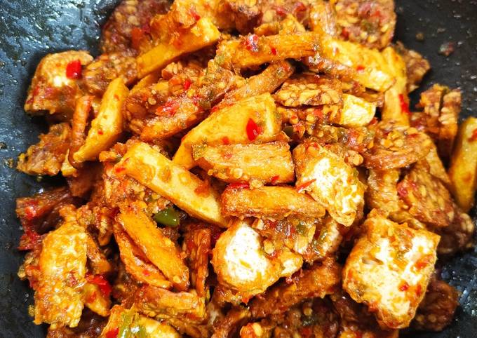 Resipi Sambal Tempe Kentang Dan Tauhu Berapi Oleh Ayu Ayuni Cookpad