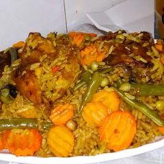 A picture of Special Jollof Rice And Chicken.