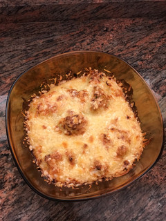 Una foto de Brócoli con crema, gratinado..