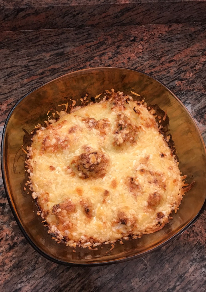 Una foto de Brócoli con crema, gratinado..