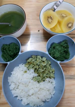 Hình của món Rau dền cơm chiên trứng.