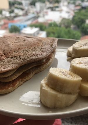 Una foto de Pancakes integrales saludables