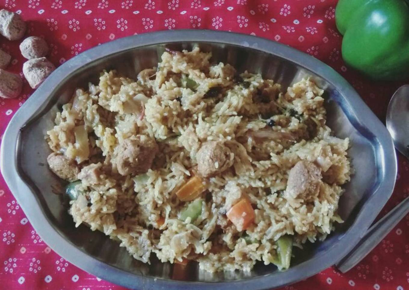 Soyabean biryani