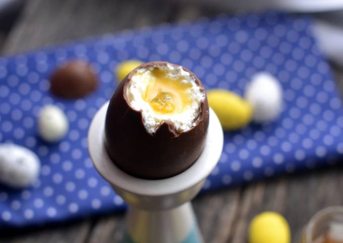 Mascarponés húsvéti csokitojás recept foto
