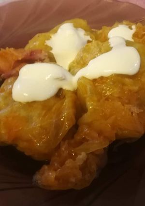 Töltött káposzta cserépedényben recept fotója