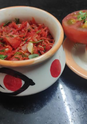 A picture of Carrot Tomato Garlic Pickle😋.