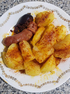 Una foto de Cachelos con chorizo