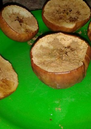 Una foto de Manzanas light asada en microondas