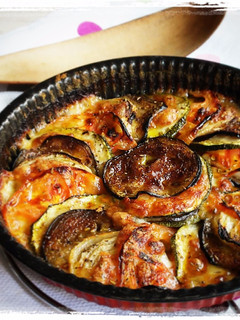 Una foto de Tian de Verduras y Mozzarela
