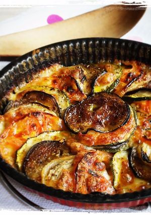 Una foto de Tian de Verduras y Mozzarela