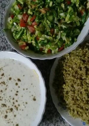 صورة لوصفة طريقة عمل فريكة ولبنية