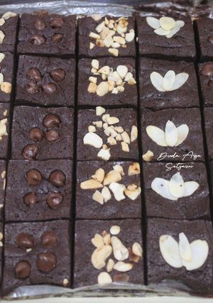 Foto resep Fudgy Brownies Panggang Selai Coklat (Tanpa DCC)
