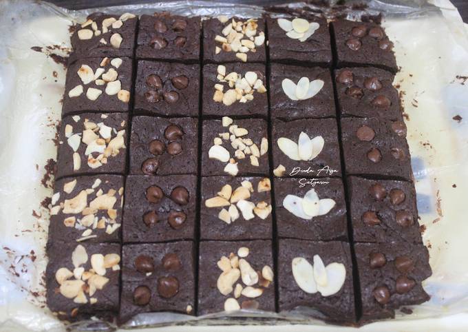 Fudgy Brownies Panggang Pakai Selai Coklat Tanpa DCC