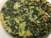 Una foto de tortilla de espinaca
