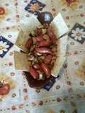 Cazuela con chistorra y champiñones