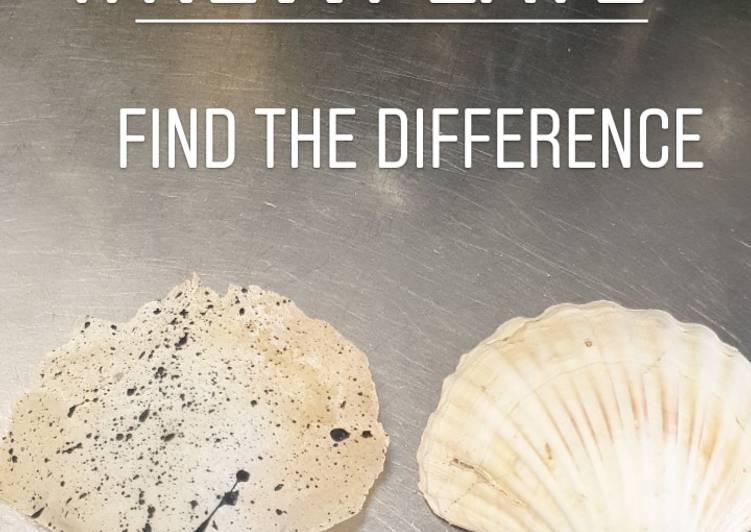 Capasanta scottata, salsa di mela verde, melone e peperone crusco