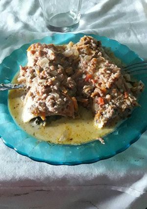 Una foto de Canelones de acelga