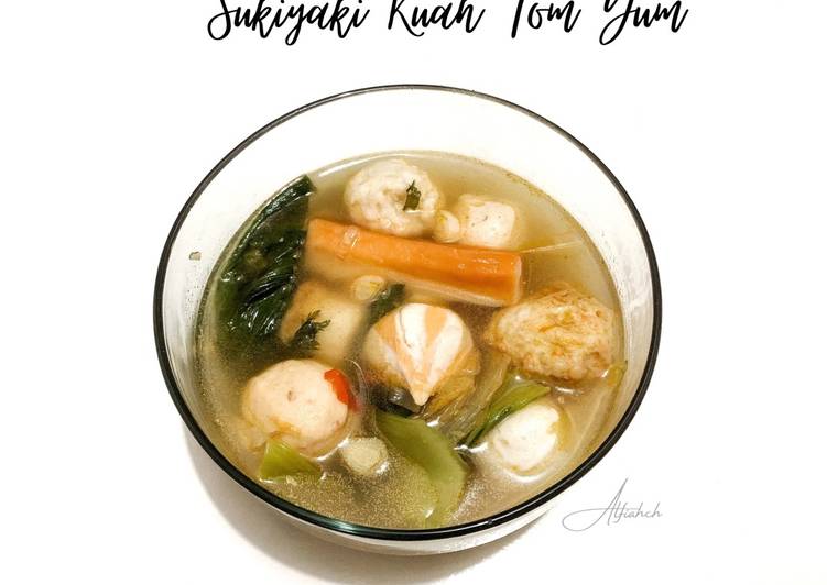 Resep Sukiyaki Kuah Tom Yum Homemade, Praktis