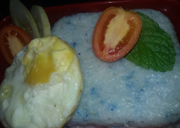 Bagaimana Membuat Nasi telang 😅 spotted blue, Enak Banget
