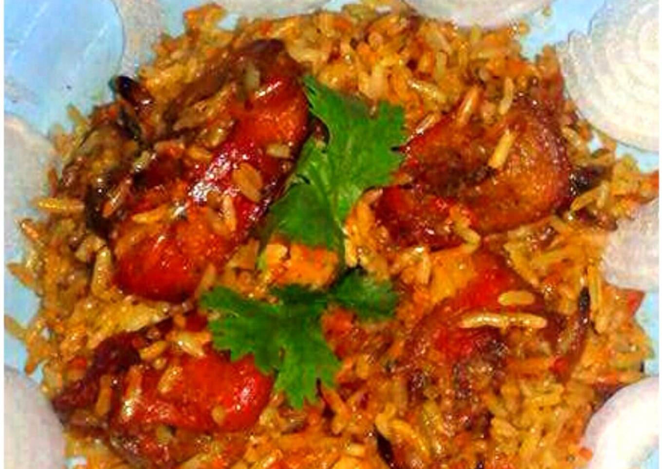 Soya chaap biryani