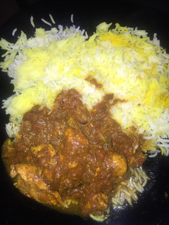 A picture of Chicken biryani.