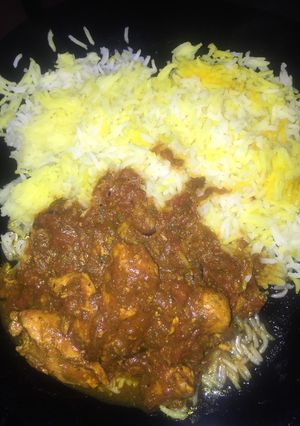 A picture of Chicken biryani.