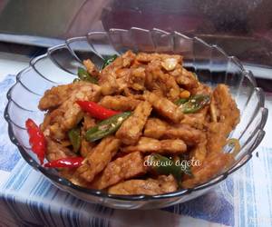 Resep mudah Oseng tempe cabe ijo Yummy Mantul