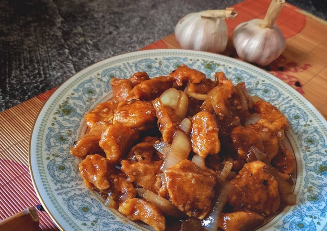 Ayam Goreng Saos Lada Hitam