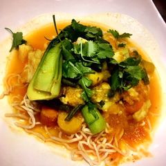 A picture of Thai red curry.